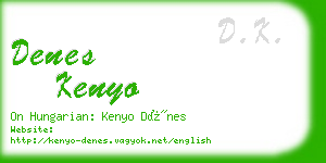 denes kenyo business card